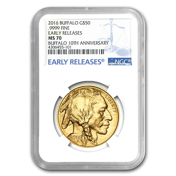 2016 1 oz Gold Buffalo MS-70 NGC (Early Releases) 2016 1 oz Gold Buffalo MS-70 NGC (Early Releases)